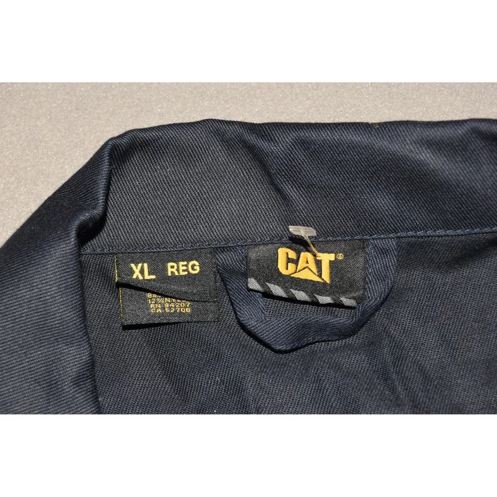Caterpillar Coveralls Mens XL Navy Flame Resistant Jumpsuit Workwear CAT NEW